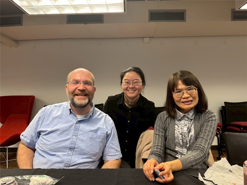 Prof. Lin with Prof. Mosca & Lucy Li.